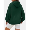 image:imageANRABESS Oversized Hoodies for Women Fleece Sweatshirt  Ruched Long Sleeve Pullover Top  with Kangaroo Pocket Drop ShoulderCasual Daily amp Light Workouts Spring Fall ClothesForest Green