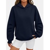 image:imageANRABESS Oversized Hoodies for Women Fleece Sweatshirt  Ruched Long Sleeve Pullover Top  with Kangaroo Pocket Drop ShoulderCasual Daily amp Light Workouts Spring Fall ClothesNavy