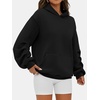 image:imageANRABESS Oversized Hoodies for Women Fleece Sweatshirt  Ruched Long Sleeve Pullover Top  with Kangaroo Pocket Drop ShoulderCasual Daily amp Light Workouts Spring Fall ClothesBlack