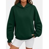 image:imageANRABESS Oversized Hoodies for Women Fleece Sweatshirt  Ruched Long Sleeve Pullover Top  with Kangaroo Pocket Drop ShoulderCasual Daily amp Light Workouts Spring Fall ClothesForest Green