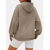 image:imageANRABESS Oversized Hoodies for Women Fleece Sweatshirt  Ruched Long Sleeve Pullover Top  with Kangaroo Pocket Drop ShoulderCasual Daily amp Light Workouts Spring Fall ClothesCoffee Grey