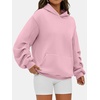 image:imageANRABESS Oversized Hoodies for Women Fleece Sweatshirt  Ruched Long Sleeve Pullover Top  with Kangaroo Pocket Drop ShoulderCasual Daily amp Light Workouts Spring Fall ClothesPink
