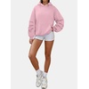 image:imageANRABESS Oversized Hoodies for Women Fleece Sweatshirt  Ruched Long Sleeve Pullover Top  with Kangaroo Pocket Drop ShoulderCasual Daily amp Light Workouts Spring Fall ClothesPink