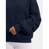 image:imageANRABESS Oversized Hoodies for Women Fleece Sweatshirt  Ruched Long Sleeve Pullover Top  with Kangaroo Pocket Drop ShoulderCasual Daily amp Light Workouts Spring Fall ClothesNavy