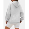 image:imageANRABESS Oversized Hoodies for Women Fleece Sweatshirt  Ruched Long Sleeve Pullover Top  with Kangaroo Pocket Drop ShoulderCasual Daily amp Light Workouts Spring Fall ClothesGrey