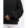image:imageANRABESS Oversized Hoodies for Women Fleece Sweatshirt  Ruched Long Sleeve Pullover Top  with Kangaroo Pocket Drop ShoulderCasual Daily amp Light Workouts Spring Fall ClothesBlack