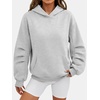 image:imageANRABESS Oversized Hoodies for Women Fleece Sweatshirt  Ruched Long Sleeve Pullover Top  with Kangaroo Pocket Drop ShoulderCasual Daily amp Light Workouts Spring Fall ClothesGrey