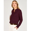 image:imageANRABESS Sweaters for Women Polo Collared Knit Long Sleeve Pullover  Soft Lightweight Cozy Feel V Neck Button Shirts Business Casual amp Office Clothes Fall Winter Dressy WearDark Red