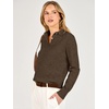 image:imageANRABESS Sweaters for Women Polo Collared Knit Long Sleeve Pullover  Soft Lightweight Cozy Feel V Neck Button Shirts Business Casual amp Office Clothes Fall Winter Dressy WearBrown