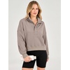 image:imageANRABESS Sweatshirt for Women Oversized Cropped Fall Outfits  Long Sleeve Button Henley Neck Soft Comfy Pullover Tops Relaxed Fit Casual Daily Wear Fall Winter Fashion Outfits ClothesMocha