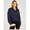 image:imageANRABESS Sweatshirt for Women Oversized Cropped Fall Outfits  Long Sleeve Button Henley Neck Soft Comfy Pullover Tops Relaxed Fit Casual Daily Wear Fall Winter Fashion Outfits ClothesNavy Blue