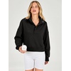 image:imageANRABESS Sweatshirt for Women Oversized Cropped Fall Outfits  Long Sleeve Button Henley Neck Soft Comfy Pullover Tops Relaxed Fit Casual Daily Wear Fall Winter Fashion Outfits ClothesBlack