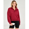 image:imageANRABESS Sweatshirt for Women Oversized Cropped Fall Outfits  Long Sleeve Button Henley Neck Soft Comfy Pullover Tops Relaxed Fit Casual Daily Wear Fall Winter Fashion Outfits ClothesRed