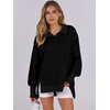 image:imageANRABESS Sweatshirt for Women Oversized Henley Fall Outfits  Button Up High Low Hem Pullover TopsLoose Fit Slit Side Tunic SweatshirtsComfort Soft SweatersTravel and Everyday ClothesBlack