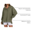 image:imageANRABESS Sweatshirt for Women Oversized Henley Fall Outfits  Button Up High Low Hem Pullover TopsLoose Fit Slit Side Tunic SweatshirtsComfort Soft SweatersTravel and Everyday ClothesArmy Green