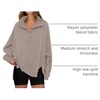 image:imageANRABESS Sweatshirt for Women Oversized Henley Fall Outfits  Button Up High Low Hem Pullover TopsLoose Fit Slit Side Tunic SweatshirtsComfort Soft SweatersTravel and Everyday ClothesKhaki
