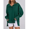 image:imageANRABESS Sweatshirt for Women Oversized Henley Fall Outfits  Button Up High Low Hem Pullover TopsLoose Fit Slit Side Tunic SweatshirtsComfort Soft SweatersTravel and Everyday ClothesForest