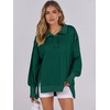 image:imageANRABESS Sweatshirt for Women Oversized Henley Fall Outfits  Button Up High Low Hem Pullover TopsLoose Fit Slit Side Tunic SweatshirtsComfort Soft SweatersTravel and Everyday ClothesForest