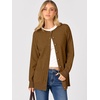 image:imageANRABESS Womens Cardigans 2026 Fall Dressy Casual Long Sleeve Crewneck Button Down Open Front Soft Knit Cardigan SweatersCaramel