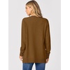image:imageANRABESS Womens Cardigans 2026 Fall Dressy Casual Long Sleeve Crewneck Button Down Open Front Soft Knit Cardigan SweatersCaramel