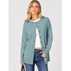image:imageANRABESS Womens Cardigans 2026 Fall Dressy Casual Long Sleeve Crewneck Button Down Open Front Soft Knit Cardigan SweatersLight Blue