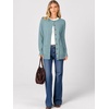 image:imageANRABESS Womens Cardigans 2026 Fall Dressy Casual Long Sleeve Crewneck Button Down Open Front Soft Knit Cardigan SweatersLight Blue