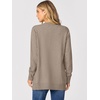 image:imageANRABESS Womens Cardigans 2026 Fall Dressy Casual Long Sleeve Crewneck Button Down Open Front Soft Knit Cardigan SweatersTan