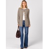 image:imageANRABESS Womens Cardigans 2026 Fall Dressy Casual Long Sleeve Crewneck Button Down Open Front Soft Knit Cardigan SweatersTan