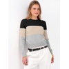 image:imageANRABESS Womens Cropped Lightweight Long Sleeve Sweater  CrewNeck Soft Ribbed Knit PulloverSlim Fit TopsBusiness Casual OutfitsWork Office AllDay WearFall Winter ClothesBlackbeigegrey