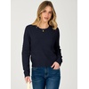 image:imageANRABESS Womens Cropped Lightweight Long Sleeve Sweater  CrewNeck Soft Ribbed Knit PulloverSlim Fit TopsBusiness Casual OutfitsWork Office AllDay WearFall Winter ClothesNavy Blue