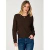 image:imageANRABESS Womens Cropped Lightweight Long Sleeve Sweater  CrewNeck Soft Ribbed Knit PulloverSlim Fit TopsBusiness Casual OutfitsWork Office AllDay WearFall Winter ClothesCoffee