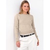 image:imageANRABESS Womens Cropped Lightweight Long Sleeve Sweater  CrewNeck Soft Ribbed Knit PulloverSlim Fit TopsBusiness Casual OutfitsWork Office AllDay WearFall Winter ClothesAlmond
