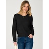 image:imageANRABESS Womens Cropped Lightweight Long Sleeve Sweater  CrewNeck Soft Ribbed Knit PulloverSlim Fit TopsBusiness Casual OutfitsWork Office AllDay WearFall Winter ClothesBlack