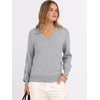 image:imageANRABESS Womens Fall Long Sleeve V Neck Light Sweaters  Lightweight Soft Basic Pullover TopsBusiness Casual Work OutfitsTravel Vacation All Day WearSpring Winter Layer ClothingLight Grey