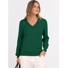 image:imageANRABESS Womens Fall Long Sleeve V Neck Light Sweaters  Lightweight Soft Basic Pullover TopsBusiness Casual Work OutfitsTravel Vacation All Day WearSpring Winter Layer ClothingDark Forest Green