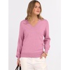 image:imageANRABESS Womens Fall Long Sleeve V Neck Light Sweaters  Lightweight Soft Basic Pullover TopsBusiness Casual Work OutfitsTravel Vacation All Day WearSpring Winter Layer ClothingCoral Pink