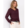 image:imageANRABESS Womens Fall Long Sleeve V Neck Light Sweaters  Lightweight Soft Basic Pullover TopsBusiness Casual Work OutfitsTravel Vacation All Day WearSpring Winter Layer ClothingDark Red