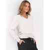 image:imageANRABESS Womens Fall Long Sleeve V Neck Light Sweaters  Lightweight Soft Basic Pullover TopsBusiness Casual Work OutfitsTravel Vacation All Day WearSpring Winter Layer ClothingWhite