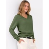 image:imageANRABESS Womens Fall Long Sleeve V Neck Light Sweaters  Lightweight Soft Basic Pullover TopsBusiness Casual Work OutfitsTravel Vacation All Day WearSpring Winter Layer ClothingArmy Green
