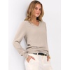 image:imageANRABESS Womens Fall Long Sleeve V Neck Light Sweaters  Lightweight Soft Basic Pullover TopsBusiness Casual Work OutfitsTravel Vacation All Day WearSpring Winter Layer ClothingAlmond