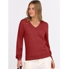 image:imageANRABESS Womens Fall Long Sleeve V Neck Light Sweaters  Lightweight Soft Basic Pullover TopsBusiness Casual Work OutfitsTravel Vacation All Day WearSpring Winter Layer ClothingRed