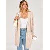 image:imageANRABESS Womens Lightweight Open Front Cardigan Sweaters  Long Sleeve Draped V Neck Coat With Pockets Soft Stretchy Knit Work Business Casual Outfits2026 Fall Trendy Travel OutingsAlmond