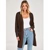 image:imageANRABESS Womens Lightweight Open Front Cardigan Sweaters  Long Sleeve Draped V Neck Coat With Pockets Soft Stretchy Knit Work Business Casual Outfits2026 Fall Trendy Travel OutingsCoffee