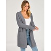 image:imageANRABESS Womens Lightweight Open Front Cardigan Sweaters  Long Sleeve Draped V Neck Coat With Pockets Soft Stretchy Knit Work Business Casual Outfits2026 Fall Trendy Travel OutingsDark Grey