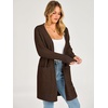 image:imageANRABESS Womens Lightweight Open Front Cardigan Sweaters  Long Sleeve Draped V Neck Coat With Pockets Soft Stretchy Knit Work Business Casual Outfits2026 Fall Trendy Travel OutingsCoffee