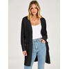 image:imageANRABESS Womens Lightweight Open Front Cardigan Sweaters  Long Sleeve Draped V Neck Coat With Pockets Soft Stretchy Knit Work Business Casual Outfits2026 Fall Trendy Travel OutingsBlack
