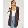 image:imageANRABESS Womens Lightweight Open Front Cardigan Sweaters  Long Sleeve Draped V Neck Coat With Pockets Soft Stretchy Knit Work Business Casual Outfits2026 Fall Trendy Travel OutingsBrown