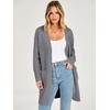 image:imageANRABESS Womens Lightweight Open Front Cardigan Sweaters  Long Sleeve Draped V Neck Coat With Pockets Soft Stretchy Knit Work Business Casual Outfits2026 Fall Trendy Travel OutingsDark Grey