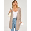 image:imageANRABESS Womens Lightweight Open Front Cardigan Sweaters  Long Sleeve Draped V Neck Coat With Pockets Soft Stretchy Knit Work Business Casual Outfits2026 Fall Trendy Travel OutingsLight Khaki