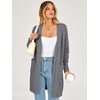 image:imageANRABESS Womens Lightweight Open Front Cardigan Sweaters  Long Sleeve Draped V Neck Coat With Pockets Soft Stretchy Knit Work Business Casual Outfits2026 Fall Trendy Travel OutingsDark Grey